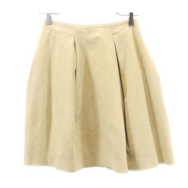 DAISY LIN PARIS デイジーリンパリス ミニ丈 スウェード調 スカート 38 ベージュ FOXEY レディース