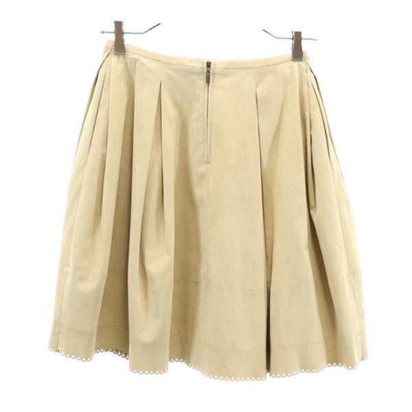 DAISY LIN PARIS デイジーリンパリス ミニ丈 スウェード調 スカート 38 ベージュ FOXEY レディース