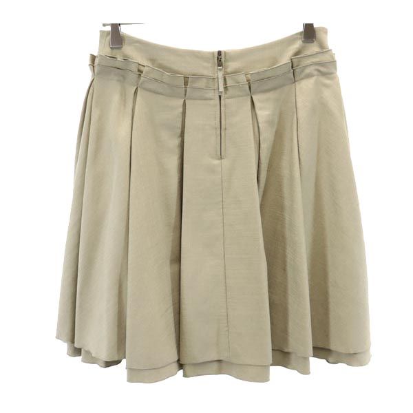 FOXEY フォクシー 日本製 ミニ丈 スカート 40 カーキ系 レディース