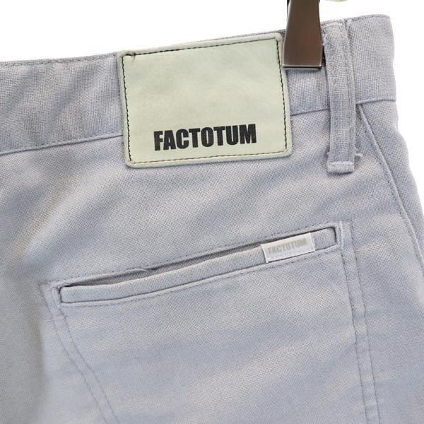 FACTOTUM ファクトタム 日本製 ロールアップ ショートパンツ w30 グレー メンズ