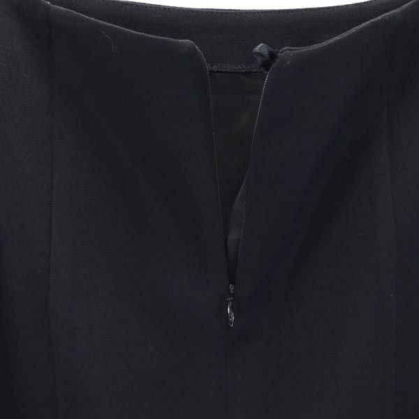 Emporio Armani エンポリオアルマーニ ミディ丈 スカート 38 ブラック バックジップ レディース