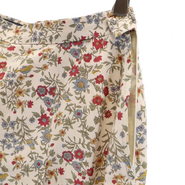 Burberrys バーバリーズ 90s 花柄 ミモレ丈 フレアスカート 11AR ベージュ系 レディース