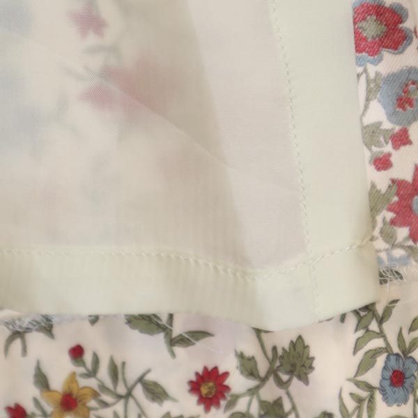 Burberrys バーバリーズ 90s 花柄 ミモレ丈 フレアスカート 11AR ベージュ系 レディース