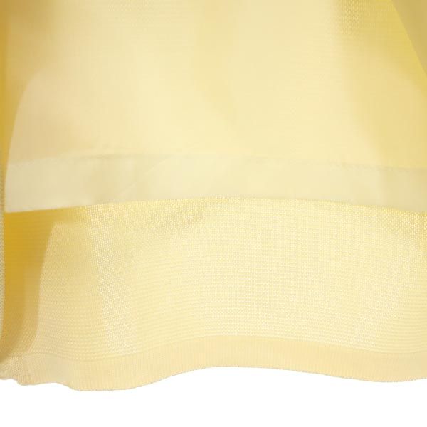 YVES SAINT LAURENT イヴサンローラン レーヨン ミニ丈 ニット スカート 11 イエロー系 サイドジップ レディース