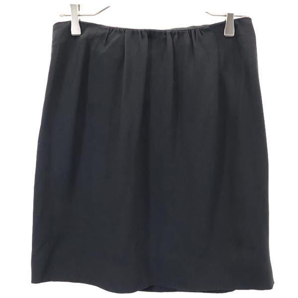 未使用 MIUMIU ミュウミュウ ミニ丈 ラップスカート 42 ブラック系 レディース