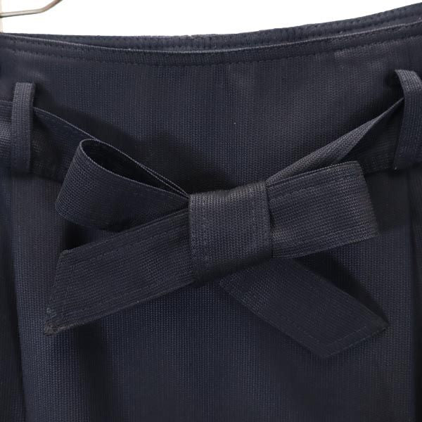 ARMANI COLLEZIONI アルマーニコレッツォーニ ウールブレンド ミニ丈 スカート 38 ネイビー系 ベルト付 レディース