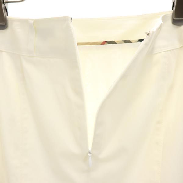 バーバリー 日本製 三陽商会 ミディ丈 台形 スカート 36 白 BURBERRY レディース