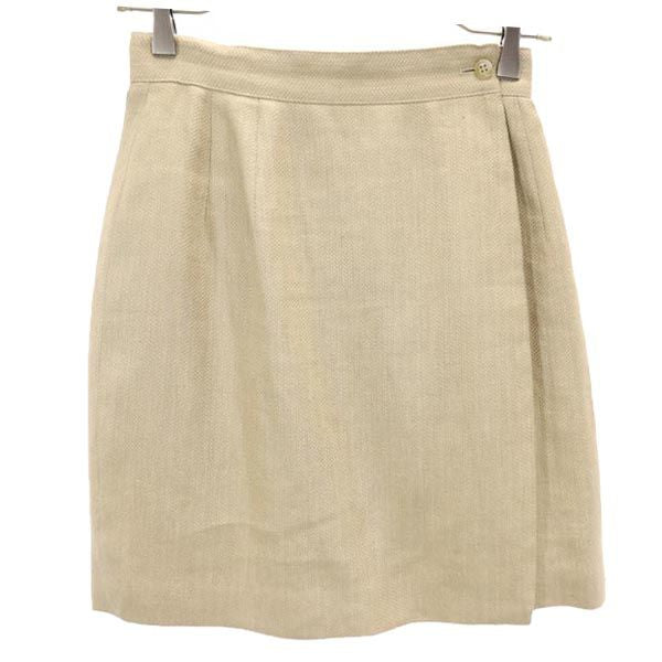 Emporio Armani エンポリオアルマーニ 日本製 ミニ丈 ラップスカート 40 ベージュ系 レディース