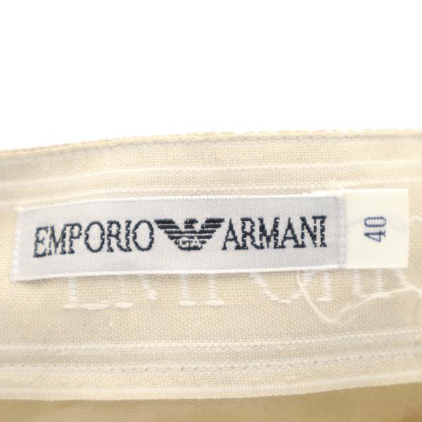 Emporio Armani エンポリオアルマーニ 日本製 ミニ丈 ラップスカート 40 ベージュ系 レディース