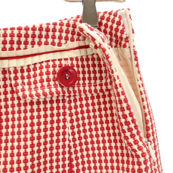 WEEKEND MaxMara ウィークエンドマックスマーラ 総柄 ミニ丈 台形 スカート 42 赤系 レディース