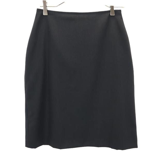 MAX&CO マックスアンドコー ウールブレンド ミニ丈 台形 スカート 42 黒 レディース