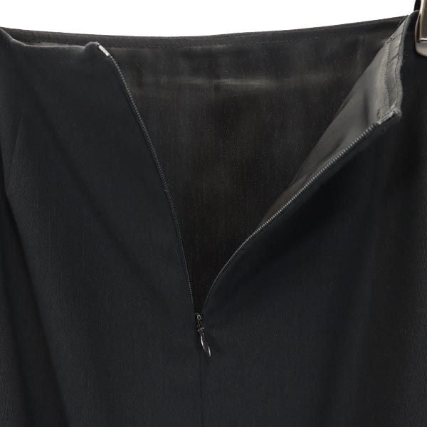 MAX&CO マックスアンドコー ウールブレンド ミニ丈 台形 スカート 42 黒 レディース