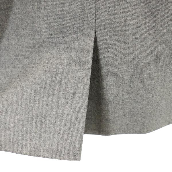 YVES SAINT LAURENT イヴサンローラン 日本製 ウール ミディ丈 スカート 36 グレー レディース