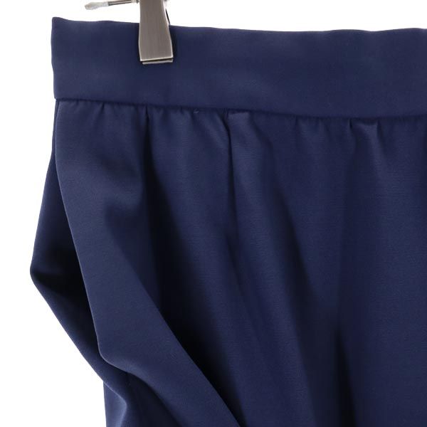 YVES SAINT LAURENT イヴサンローラン ウール ミディ丈 タイトスカート M ネイビー レディース