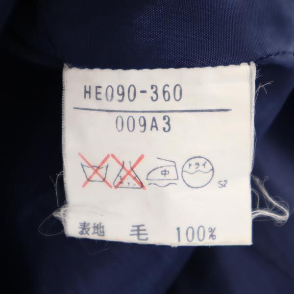 YVES SAINT LAURENT イヴサンローラン ウール ミディ丈 タイトスカート M ネイビー レディース