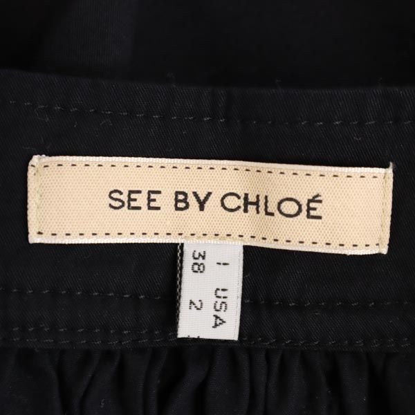 SEE BY CHLOE シーバイクロエ ミニ丈 ギャザースカート I38(US2) 黒 レディース