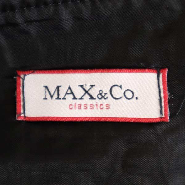 MAX&CO マックスアンドコー ウールブレンド ミニ丈 ラップスカート 42 黒 レディース