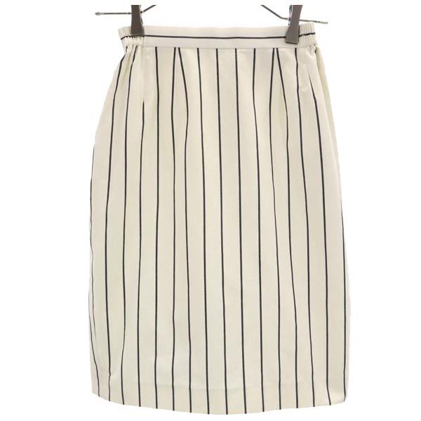 MAX MARA マックスマーラ ストライプ柄 ミニ丈 タイトスカート 9AR 白×黒 レディース