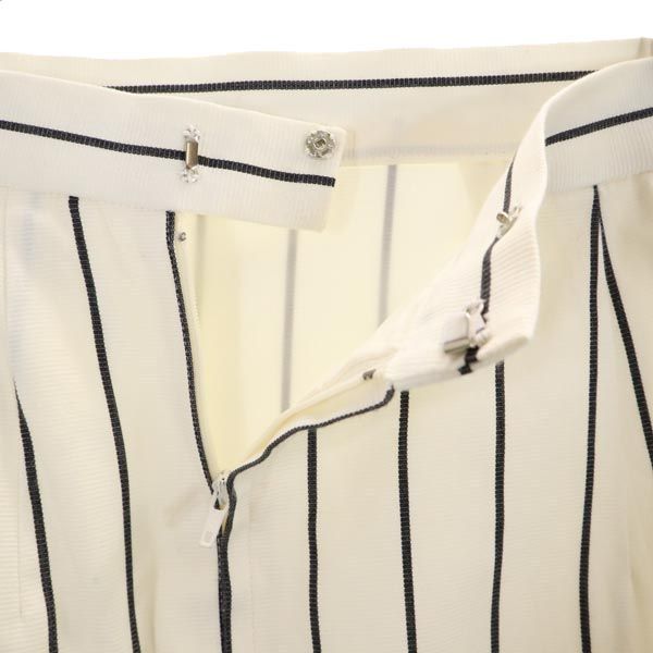 MAX MARA マックスマーラ ストライプ柄 ミニ丈 タイトスカート 9AR 白×黒 レディース