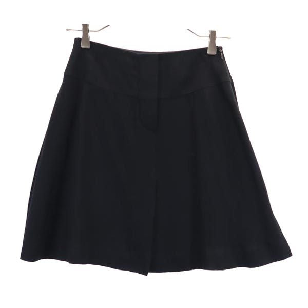 Emporio Armani エンポリオアルマーニ イタリア製 ミニ丈 フレアスカート 40 黒 レディース