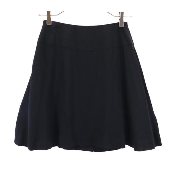 Emporio Armani エンポリオアルマーニ イタリア製 ミニ丈 フレアスカート 40 黒 レディース