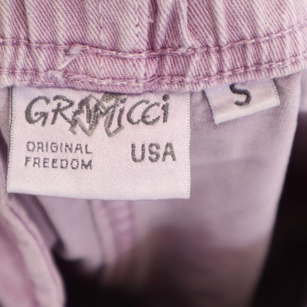 Gramicci グラミチ アウトドアショートパンツ S パープル系 クライミング ロゴ刺繍 メンズ