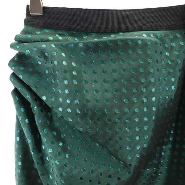 MARC JACOBS マークジェイコブス USA製 ドット ミニ丈 デザイン スカート 0 グリーン系 レディース