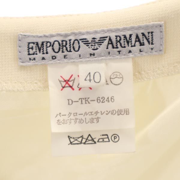 Emporio Armani エンポリオアルマーニ イタリア製 ミディ丈 センタースリット タイトスカート 40 ベージュ レディース