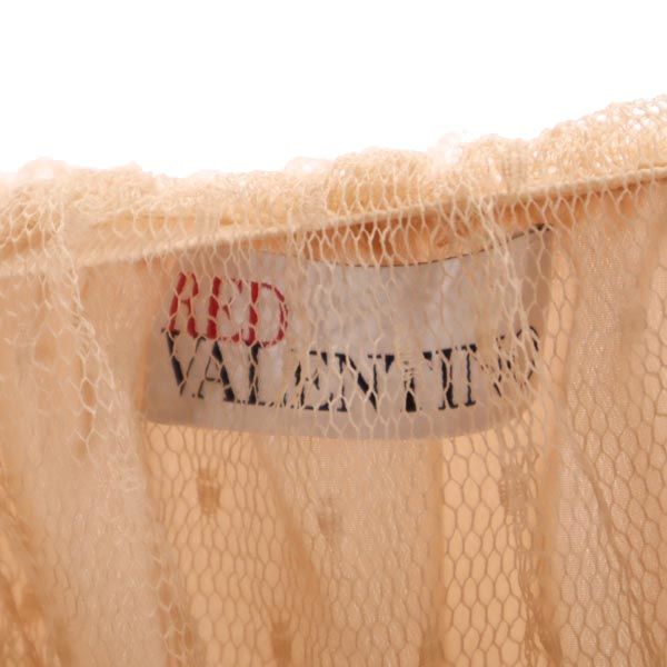 RED VALENTINO レッドヴァレンティノ ミニ丈 レース フレアスカート 38 サーモンピンク レディース
