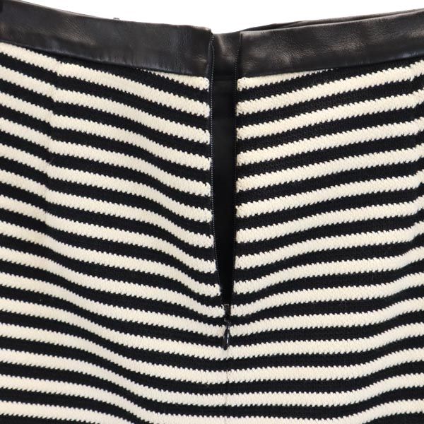 未使用 Alexander Wang アレキサンダーワン ミニ丈 ニット スカート 0 ホワイト系 バックジップ レディース