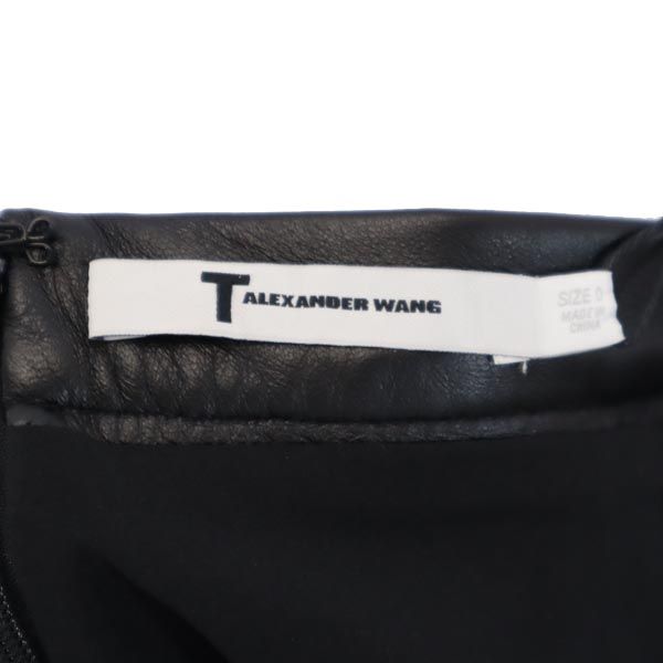 未使用 Alexander Wang アレキサンダーワン ミニ丈 ニット スカート 0 ホワイト系 バックジップ レディース