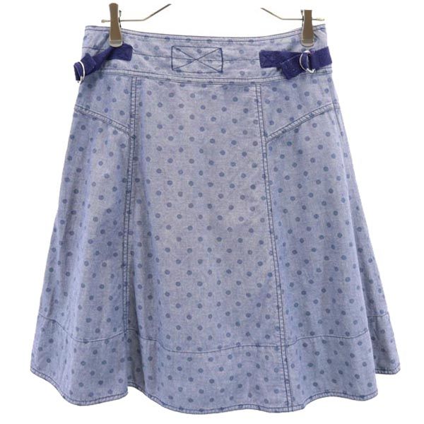 MARC BY MARC JACOBS マークバイマークジェイコブス ドット柄 ミニ丈 フレアスカート 4 ブルー レディース