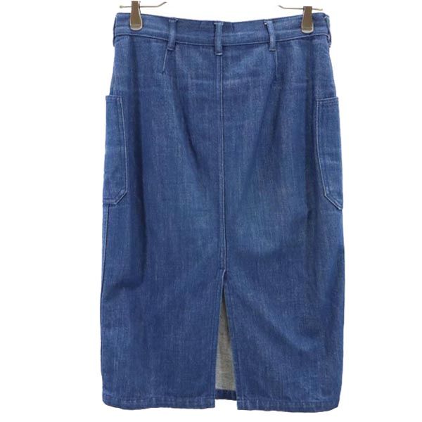 HYKE ハイク 日本製 ミディ丈 デニム タイトスカート 2 レディース