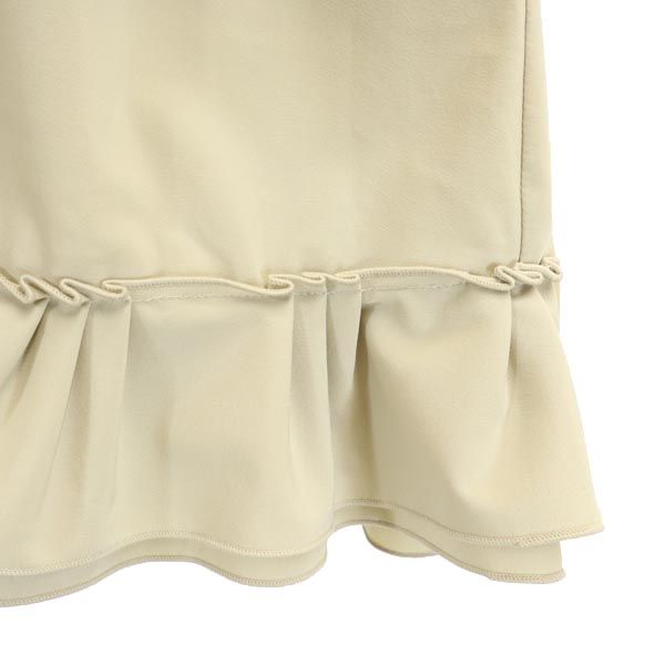 FOXEY NEW YORK フォクシーニューヨーク 日本製 ミニ丈 フリルスカート 38 ベージュ レディース