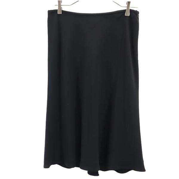 GIORGIO ARMANI ジョルジオアルマーニ イタリア製 ミディ丈 スカート 44 黒 レディース