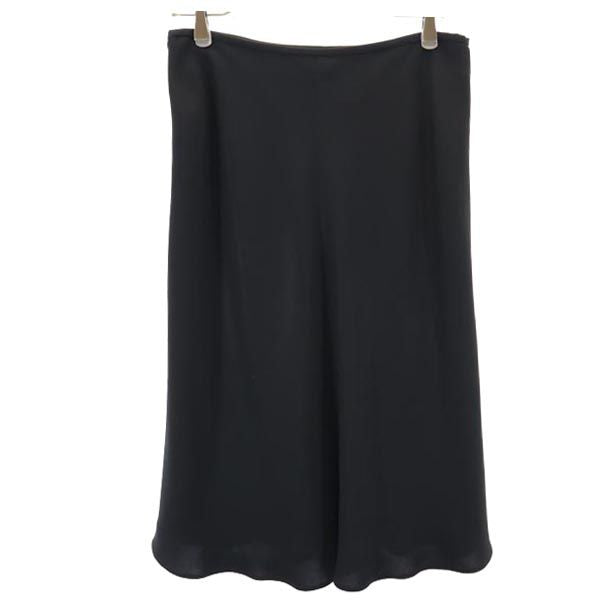 GIORGIO ARMANI ジョルジオアルマーニ イタリア製 ミディ丈 スカート 44 黒 レディース