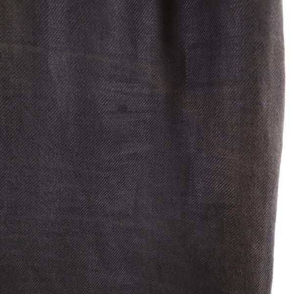 Christian Dior クリスチャンディオール ミディ丈 リネン タイトスカート M チャコールグレー レディース