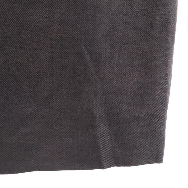 Christian Dior クリスチャンディオール ミディ丈 リネン タイトスカート M チャコールグレー レディース