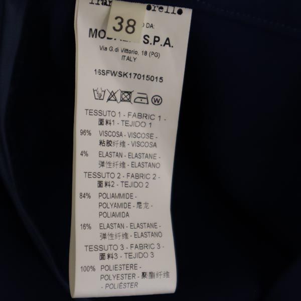 未使用 frankie morello フランキーモレロ イタリア製 ミニ丈 タイトスカート 38 ブルー レディース