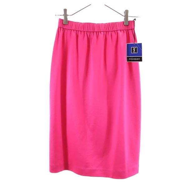 未使用 YVES SAINT LAURENT イヴサンローラン ミディ丈 タイトスカート 9 ピンク レディース