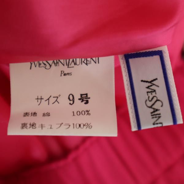 未使用 YVES SAINT LAURENT イヴサンローラン ミディ丈 タイトスカート 9 ピンク レディース