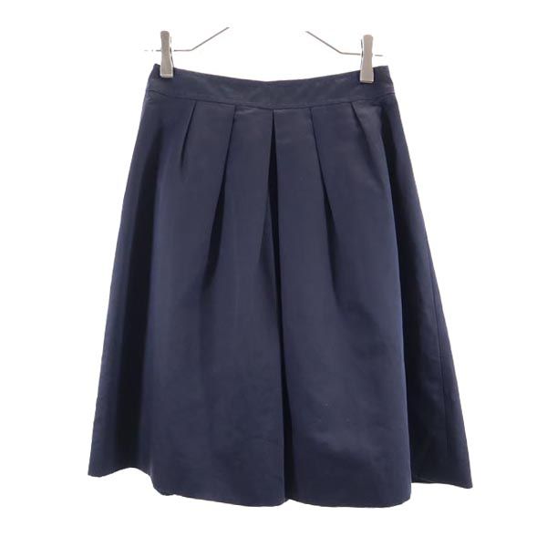 MACKINTOSH PHILOSOPHY マッキントッシュフィロソフィー 三陽商会 リネンブレンド ミニ丈 フレアスカート 38 ネイビー レディース