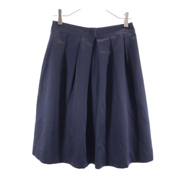 MACKINTOSH PHILOSOPHY マッキントッシュフィロソフィー 三陽商会 リネンブレンド ミニ丈 フレアスカート 38 ネイビー レディース