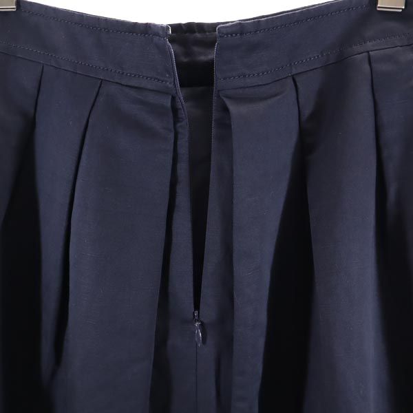 MACKINTOSH PHILOSOPHY マッキントッシュフィロソフィー 三陽商会 リネンブレンド ミニ丈 フレアスカート 38 ネイビー レディース