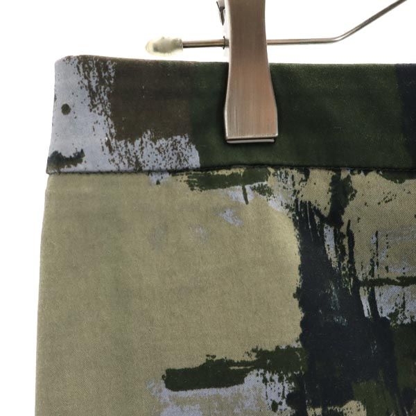 LOVEMOSCHINO ラブモスキーノ イタリア製 総柄 ミニスカート 8 カーキ系 レディース