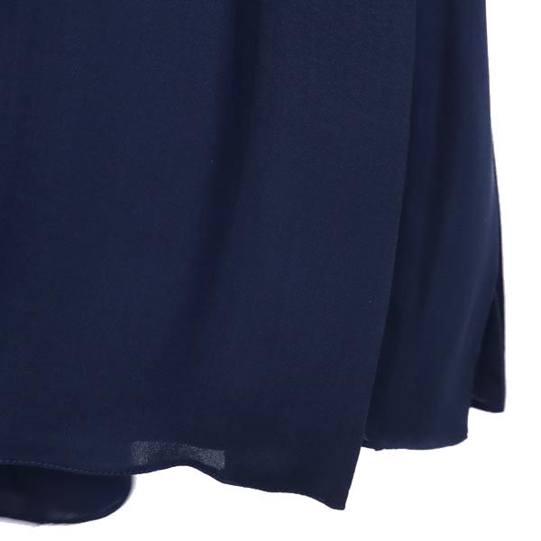 Chloe クロエ ミディ丈 シルク100% スカート 36 ネイビー レディース