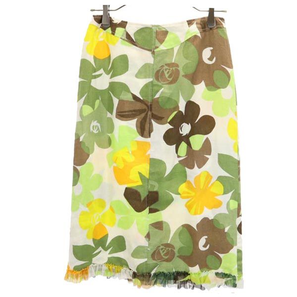 MAX&CO マックスアンドコー イタリア製 ミディ丈 リネン 台形 スカート 38 レディース