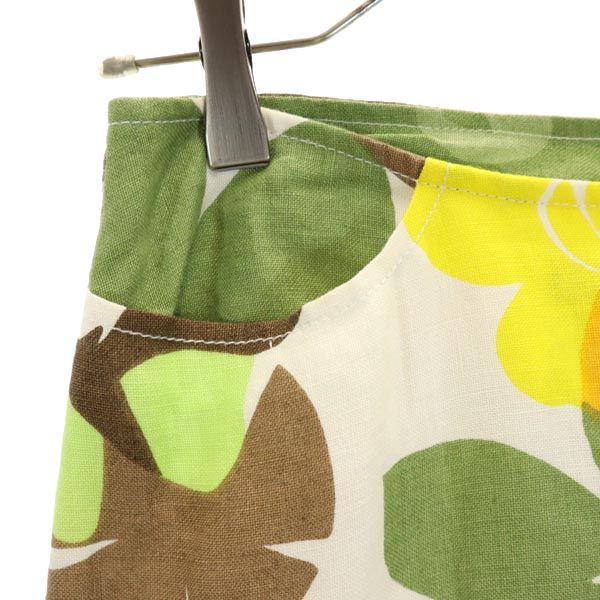 MAX&CO マックスアンドコー イタリア製 ミディ丈 リネン 台形 スカート 38 レディース