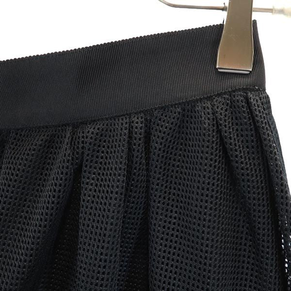 OPENING CEREMONY オープニングセレモニー ミディ丈 メッシュ ギャザースカート S ブラック系 バックジップ レディース