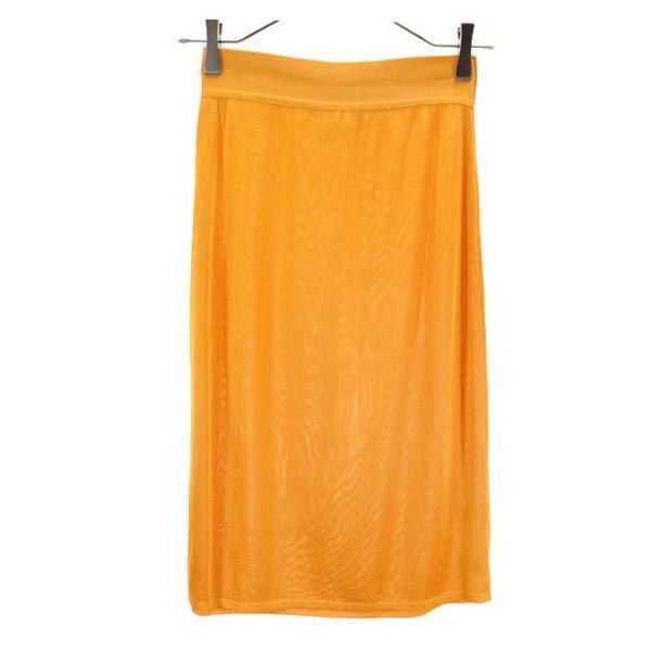 CELINE セリーヌ イタリア製 ミニ丈 スカート 38 オレンジ系 レディース